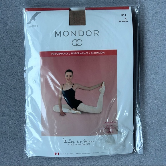 Mondor Accessories - Mondor ~ Convertible Foot Performance Tights ~ Women’s Size Medium ~ Suntan